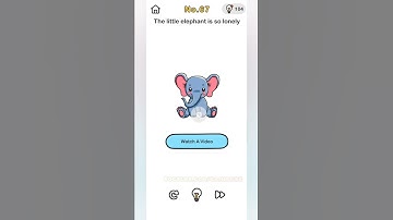 The Little Elephant is so lonely elephant || Brain out Level 67 || can you pass it? #Short #YtShort