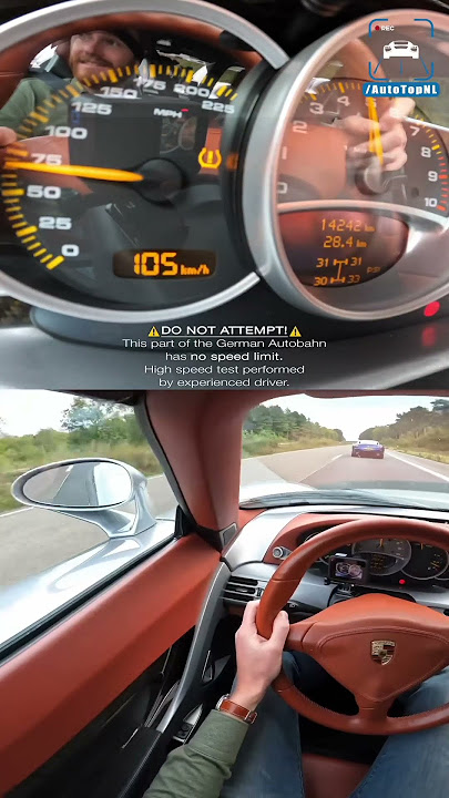320KM/H run in the Carrera GT 🥵 #autotopnl #porsche #supercars #cars #shorts