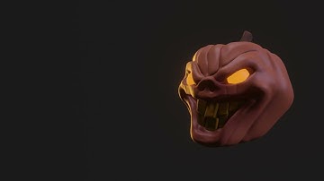 Blender Jack-O-lantern sculpt