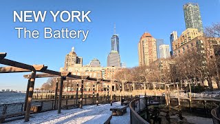 NYC ❄️ Freezing & Almost Empty Evening | Battery Park City Winter Walk | 4K 60fps screenshot 1