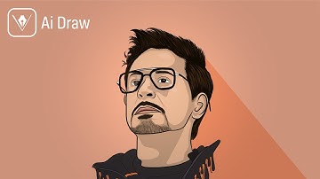 Robert Downey Jr. Vector Portrait in Adobe Illustrator Draw | Tutorial