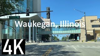 Driving in Gurnee & Waukegan, Illinois 4K - Tri-State Tollway I-94, Gurnee, and Downtown Waukegan
