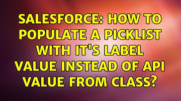 Salesforce: How to populate a picklist with it