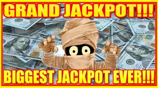 GRAND JACKPOT WON!!! MUST SEE!!! HIGH LIMIT MO MUMMY SLOT MACHINE
