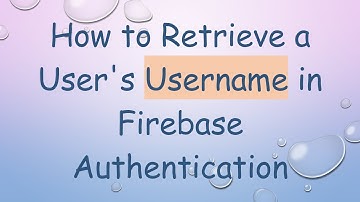 How to Retrieve a User