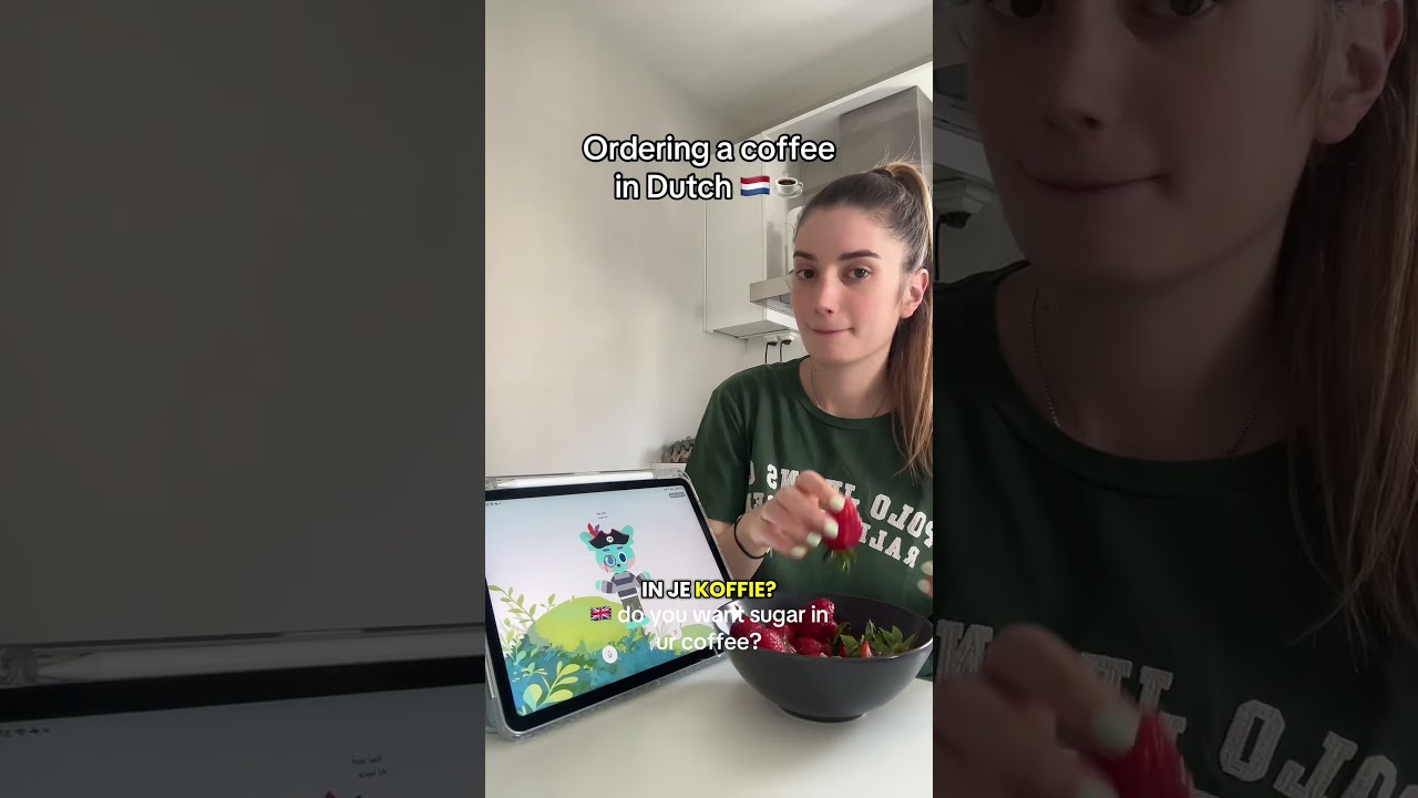 Practicing ordering a coffee with Voca ai #vocaai #learningdutch #dutchforbeginners #tips