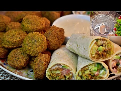 الفلافل المنزلي بطريقه سريعه وكيف  يطلع معكم هش وذهبي ..  Falafel