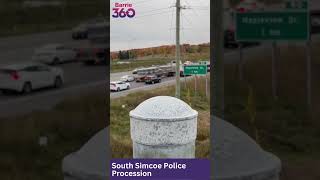 Bodies of two South Simcoe Police Officers Killed In Line of Duty Returned to Barrie