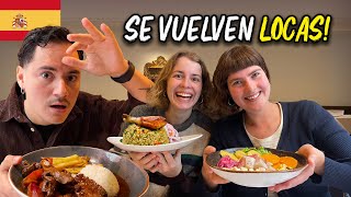 DANISH GIRLS TRYING PERUVIAN FOOD FOR FIRST TIME!  (They got Crazy!)