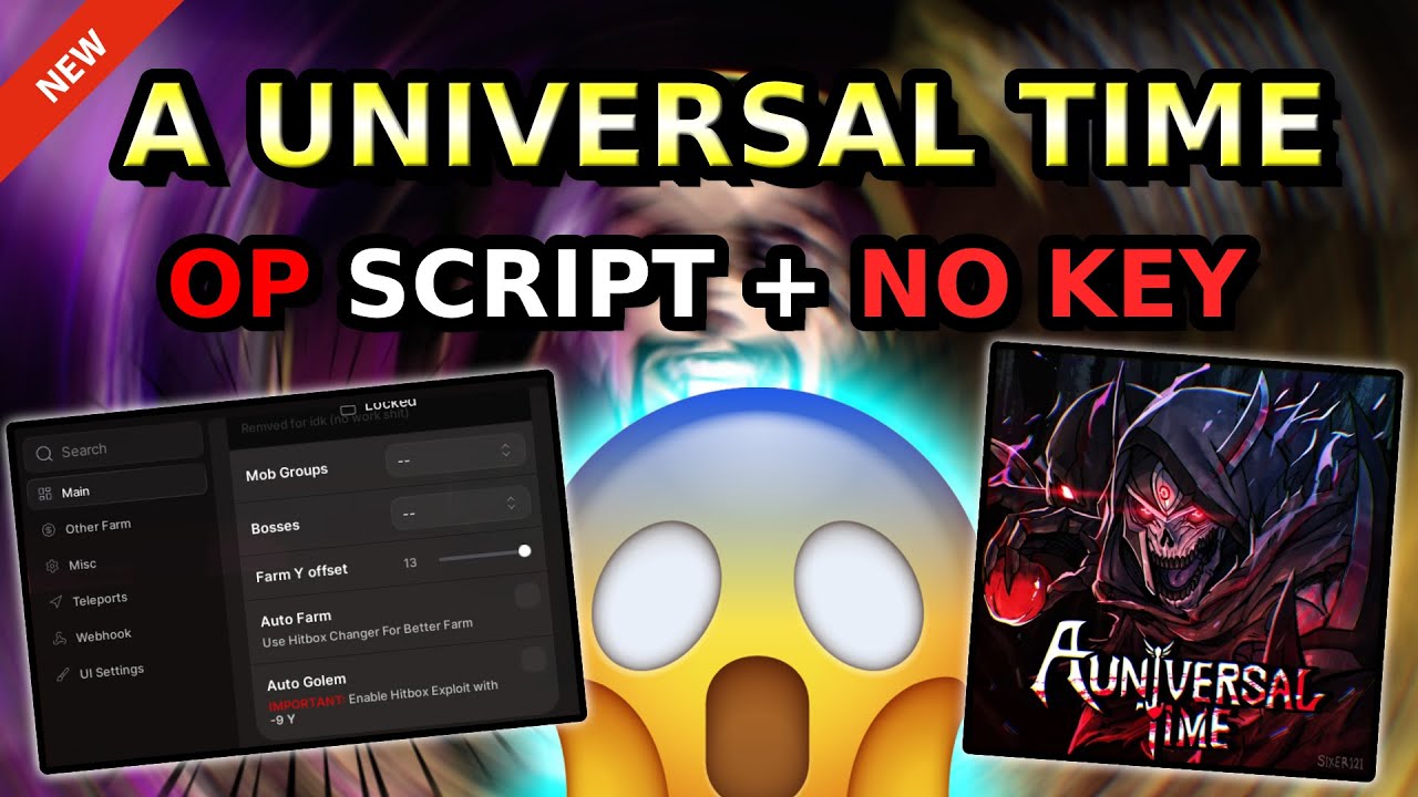 *НОВИНКА* Скрипт для игры Universal Time OP (АВТОМАТИЧЕСКИЙ ФАРМ, АВТОМАТИЧЕСКИЙ ГОЛЕМ, ТЕЛЕПОРТА...