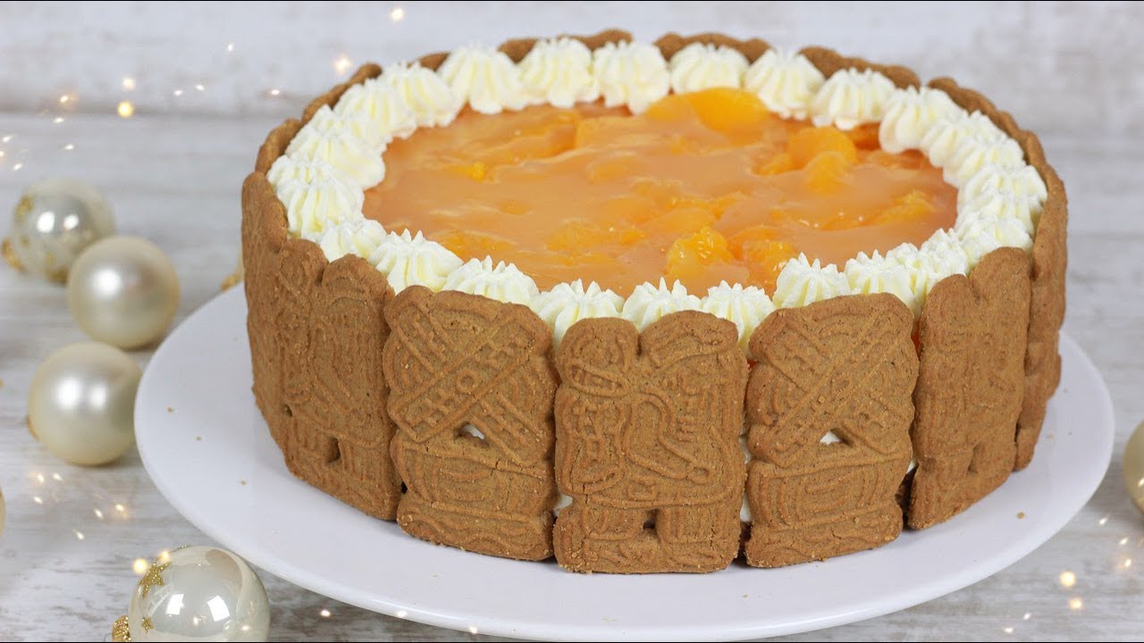 Spekulatius Kuchen mit Mandarinen ohne Backen - No Bake Cake Rezept ...