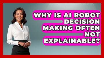 Why Is AI Robot Decision Making Often Not Explainable? - Test