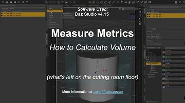 Daz Studio - How to Calculate Volume of a 3D Model