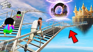GTA 5 : Franklin Shinchan & Pinchan Going On Secret Stairway To Reach Heaven In GTA 5 !