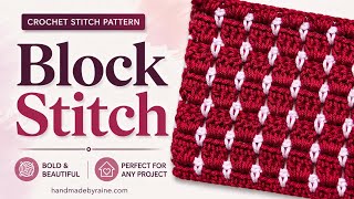 Block Stitch Crochet Tutorial