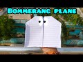How to make paper plane that flies like bommerang plane 😲