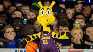Bleacher Creatures Los Angeles Lakers Giraffe 10" Mascot Plush Figure- A Mascot for Play or Display