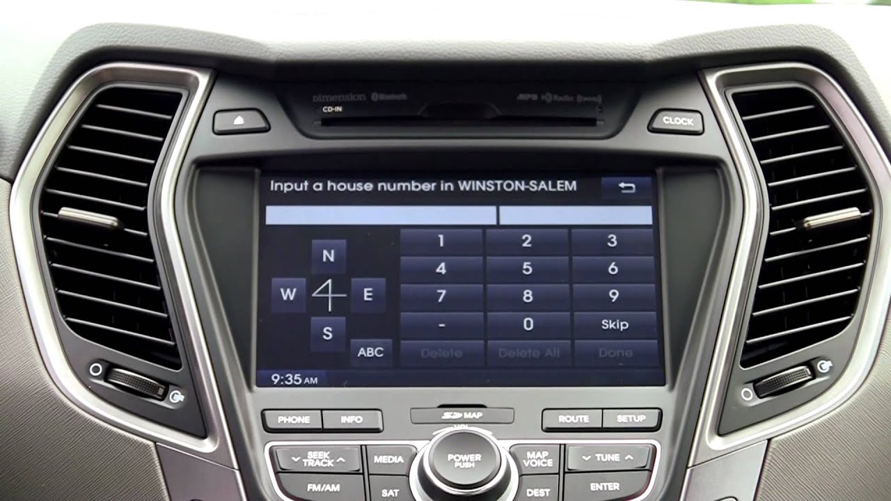 2014 hyundai santa fe navigation system
