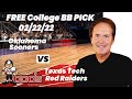 College Basketball Pick - Oklahoma vs Texas Tech Prediction, 2/22/2022 Free Best Bets & Odds