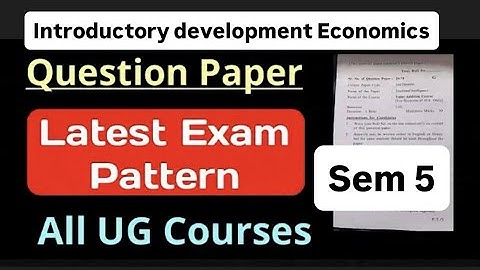 Introductory development Economics sem 5 sol du ba programme ncweb regula