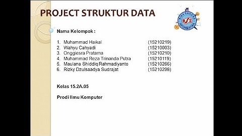 Project Struktur Data Menerapkan konsep Array, Linked List, Stack, Queue, Binary Tree dan Graph.