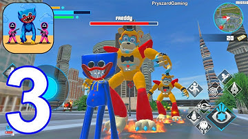 Poppy Rope Playtime Squid - Gameplay Walkthrough Part 3 GlamRock Freddy Boss (Android,iOS)