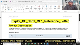 Exp22_CF_Ch01_ML1_Reference_Letter | Exp22 CF Ch01 ML1 Reference Letter | #Exp22CFCh01ML1Reference