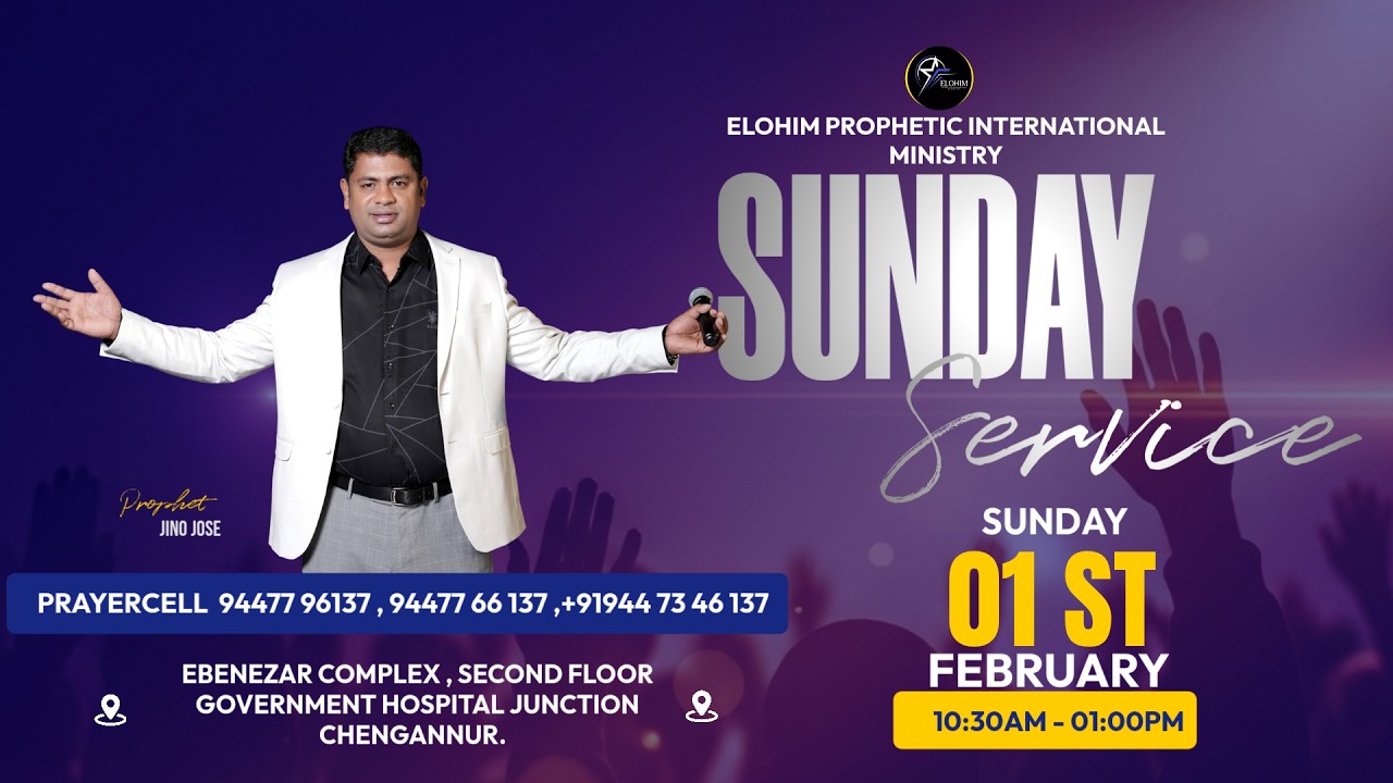SUNDAY SERVICE  || Prophet. JINO JOSE ||  01-02-2026