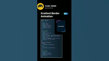 HTML and CSS Gradient Border Animation #shorts #css