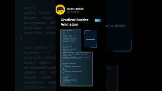 HTML and CSS Gradient Border Animation #shorts #css