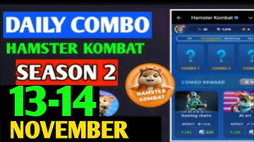 HAMSTER KOMBAT GAMEDEV DAILY COMBO | HAMSTER KOMBAT DAILY COMBO | 13-14 NOVEMBER HAMSTER DAILY COMBO