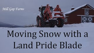 Plowing The Driveway The Right Way - With A Big Land Pride Blade
