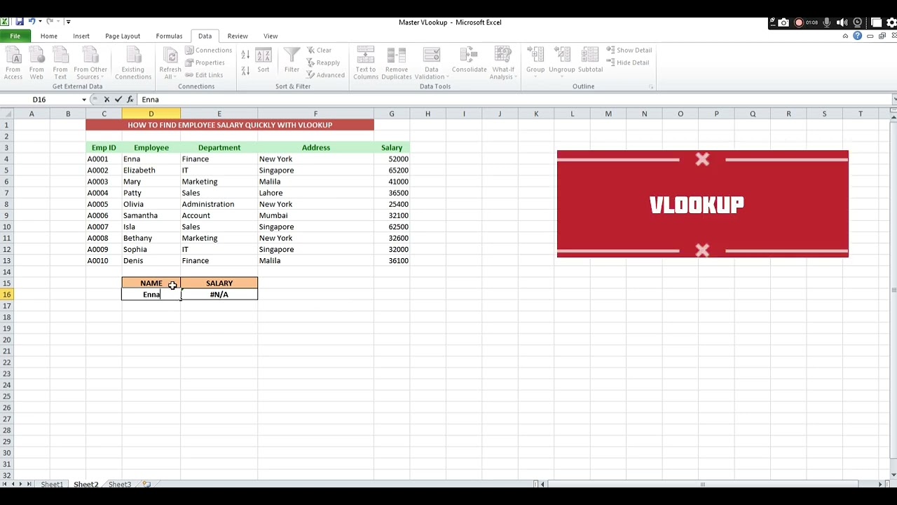 VLOOKUP Microsoft Excel Tricks