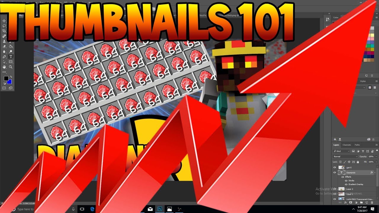 How To Make Minecraft Thumbnails For Beginning Youtubers YouTube