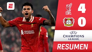 Thumbnail for LIVERPOOL GOLEÓ 4-0 al BAYER LEVERKUSEN de XABI ALONSO con TRIPLETE de LUIS DÍAZ | Champions League