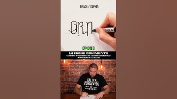 Grace / Sophia Comment Reply Ambigram Tattoo Design By Mr. Upsidedown How To Draw #shorts