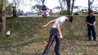 Flash kick first attempt on grass