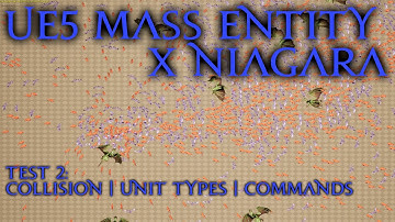 UE5 Mass Entity x Niagara: Test 2 ~ Collision | Unit Types | Player Control