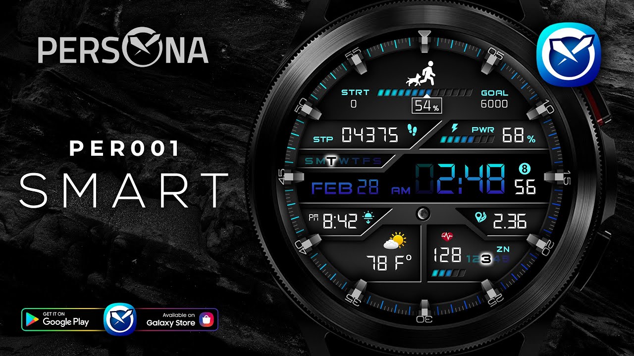 COUPON GIVEAWAY! Samsung Galaxy Watch 4 - Wear OS Watch Face by Persona - Jibber Jab Reviews!