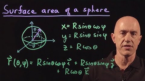 Surface Area of a Sphere | Lecture 40 | Vector Calculus for Engineers