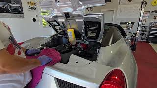 2013 Ferrari 458 Spider Service, OIL & FILTER, BRAKE BLEED, BELT, SPARK PLUGS, AIR & CABIN FILTER