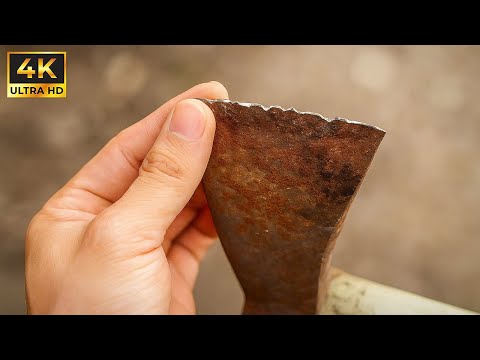 Millions Of People Still Don't Know How to Sharpen an Antique Axe to Razor Sharpness!