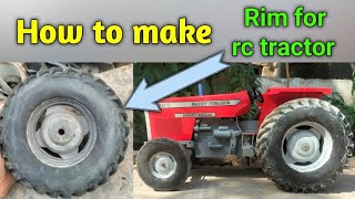 how to make rc Massey Ferguson 385 tractor| rear rim|