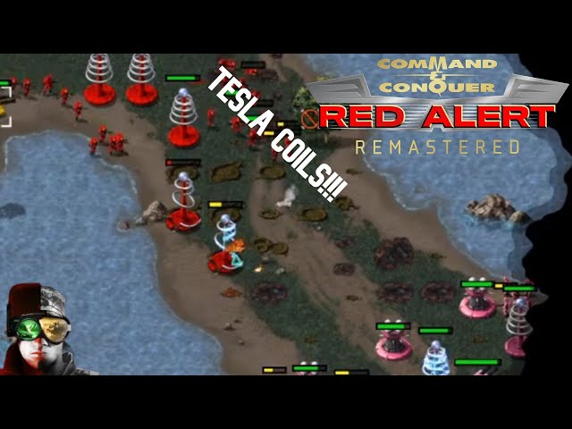 Soviet tesla coils!!!! Command Conquer Remastered Collection Red Alert Player team games - YouTube