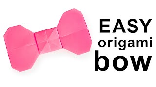 Easy Origami Bow Tutorial - DIY - Paper Kawaii