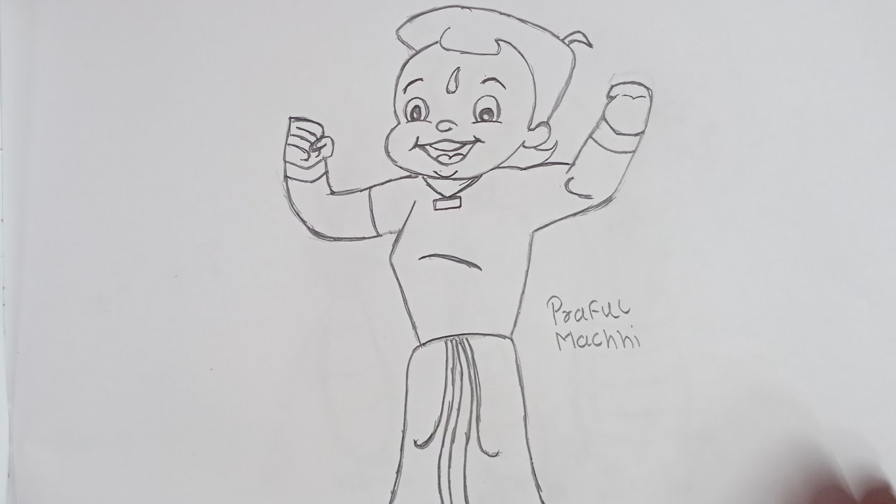 How To Draw Chhota Bheem  Step By Step  Storiespubcom Learn With Fun