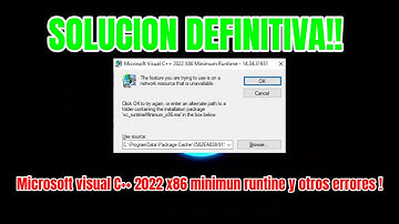 SOLUCION A TODOS LOS ERRORES DE MICROSOFT VISUAL C++ 2022 X 86 MINIMUM RUNTIME SIN PROGRAMAS!