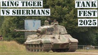 German King Tiger and US Shermans battle it out at tankfest 2025
