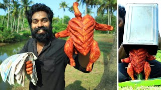 NEWSPAPER CHICKEN 😱 BUCKET CHICKEN MAKING | ന്യൂസ്‌പേപ്പർ ചിക്കൻ | M4 TECH | screenshot 5