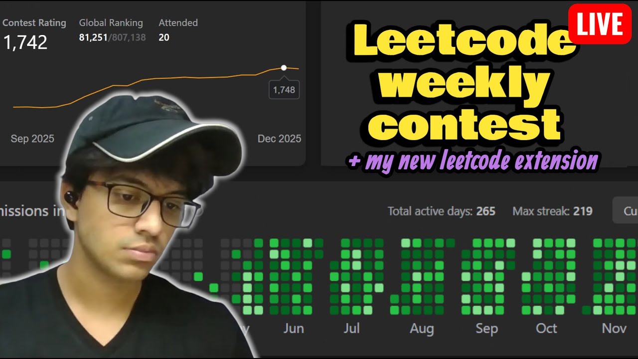 Leetcode weekly contest 482 + my new leetcode extension | Live attempt